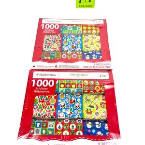 Holiday Time 1000 Christmas Stickers – 9 Sheets (NEW) 2 Pack